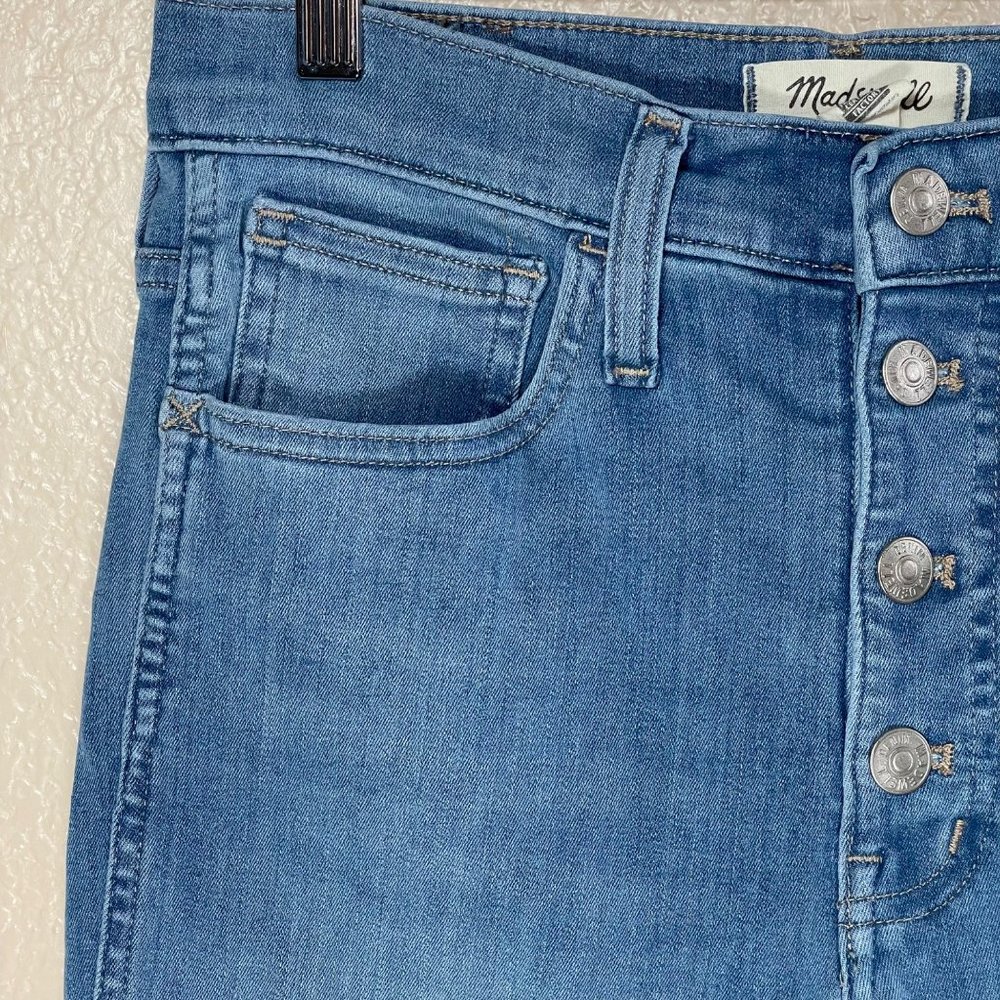 Madewell Womens Size T27 Tall Roadtripper Jeggings Berrington Wash Button Front - Picture 6 of 16